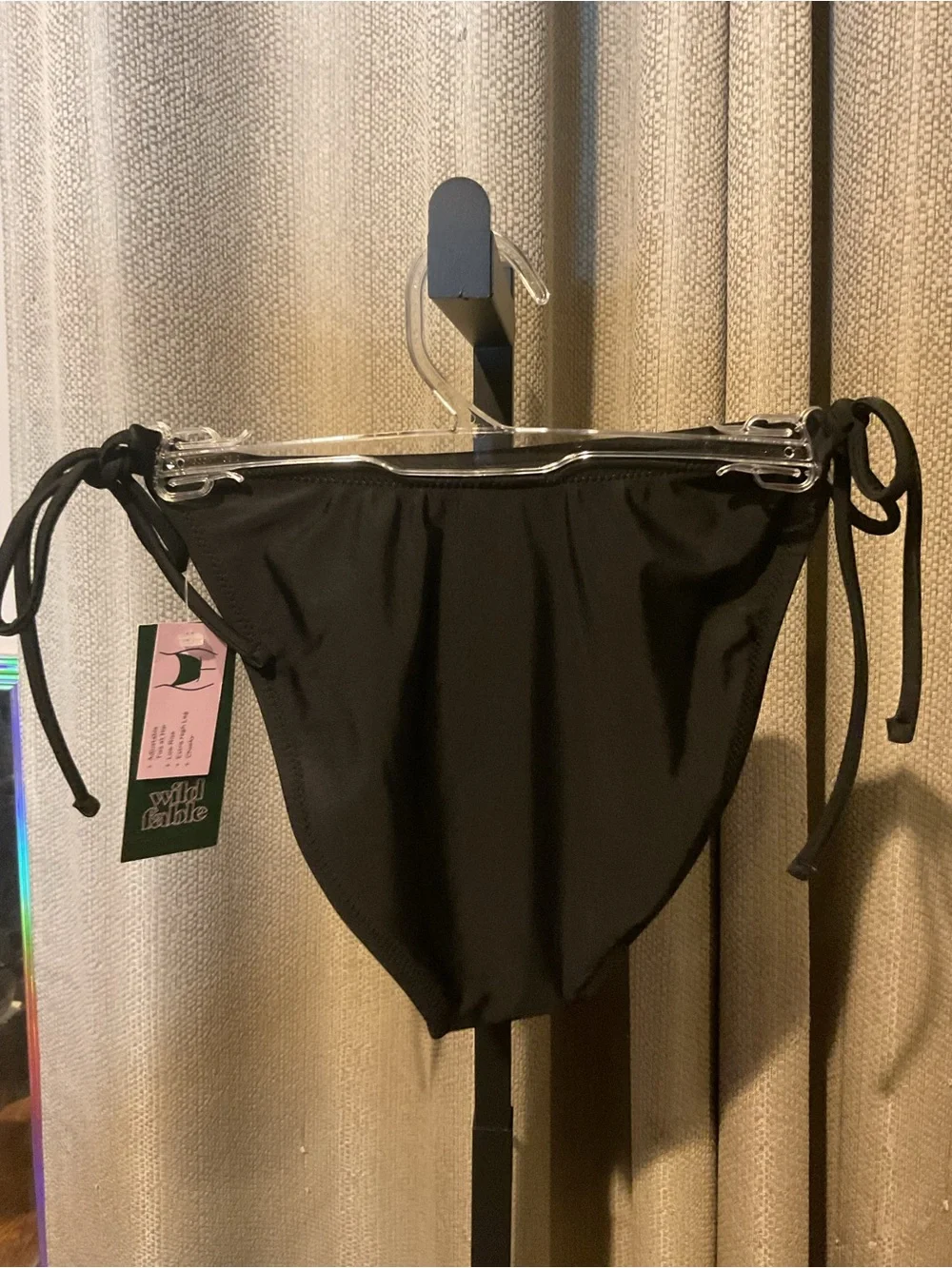 NWT Wild Fable Black Side-Tie Bikini Bottoms‎ XS